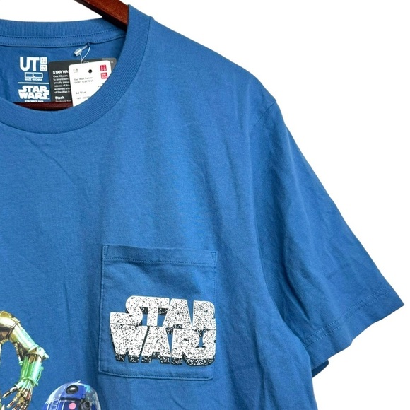 Star Wars Uniqlo Stash Retro Graffiti Pop Art C3PO R2D2 Droids Graphic T-shirt L - Picture 9 of 16